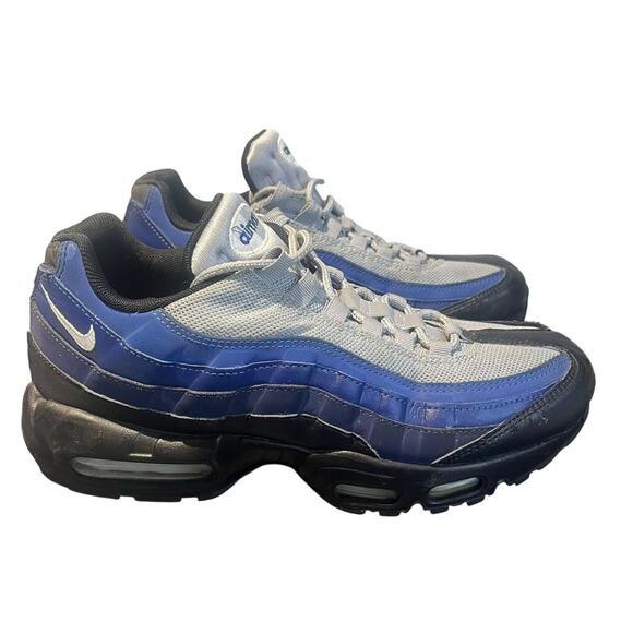 Nike Air Max 95 Essential Deep Royal Black Suede Leather (749766-023) Men's 8.5 - Picture 1 of 9